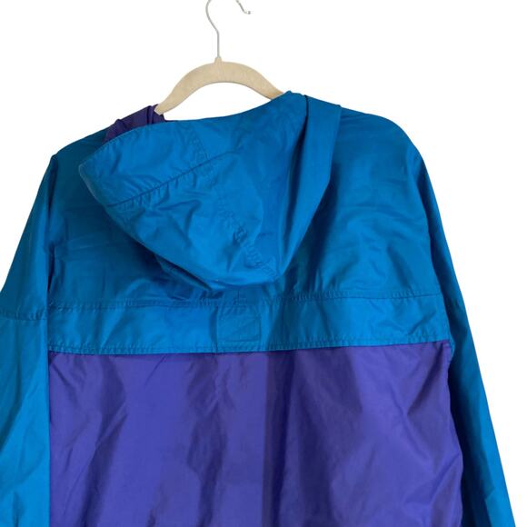 Columbia Turquoise Purple Lightweight Packable Windbreaker Parka Size Large - Picture 7 of 16